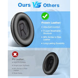 Ear Pads For Bose Quiet Comfort 35 Soft Protein Leather Replacement Earpads Ear Cushions Ear Pad For Bose Qc 35/25 / 15 Qc2 / Ae2 / Ae2I / Ae2W / Sound Link/Sound True (Black)