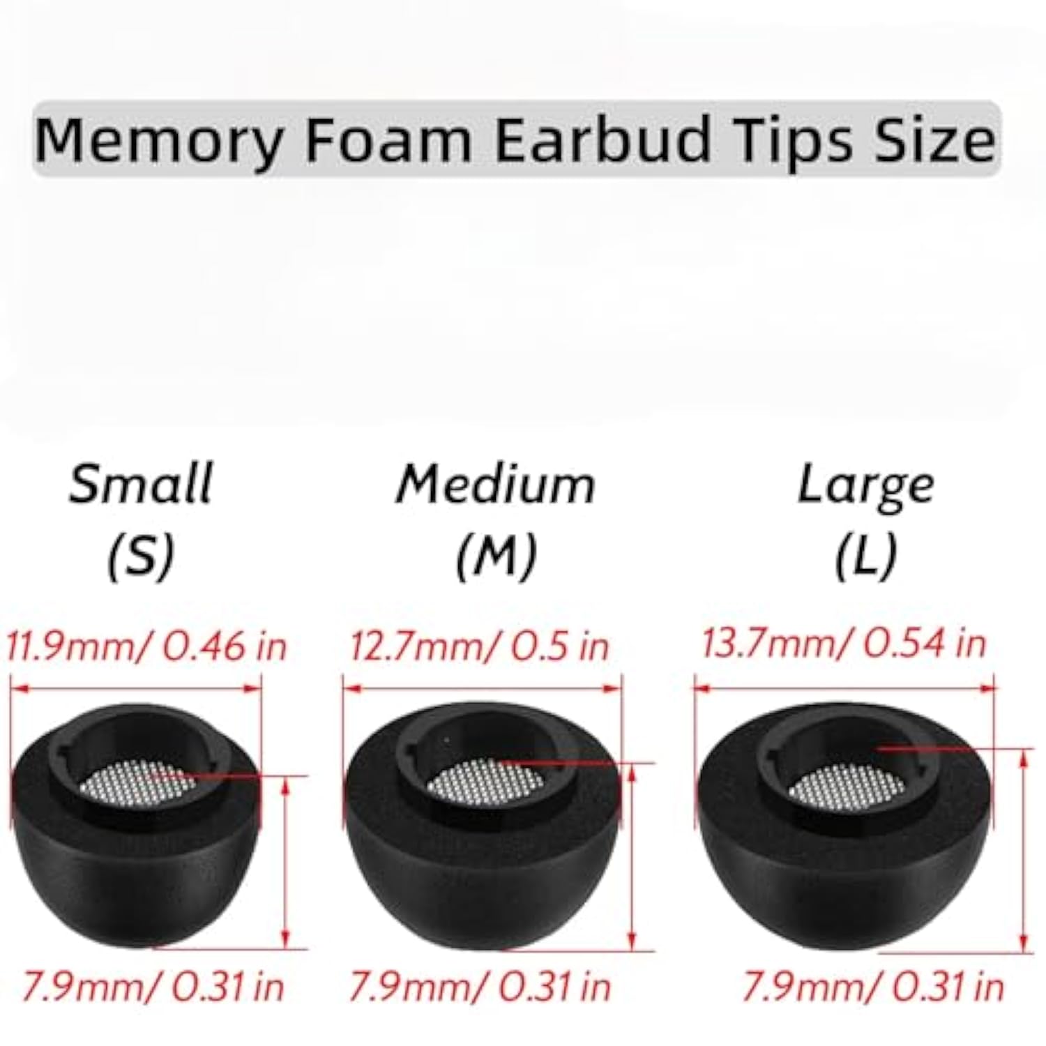 Memory Foam Earbud Tips For Galaxy Buds3 Pro (2024) Ultimate Comfort Noise Canceling Memory Foam Eartips For Samsung Galaxy Buds Pro 3 Ear Tip Fit In Charging Case, In A Box, 6 Pairs
