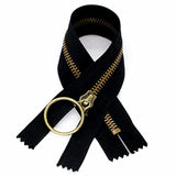 10Pcs 9 Inch Zipper (23Cm) #5 Antique Brass Plated Metal Zippers Close