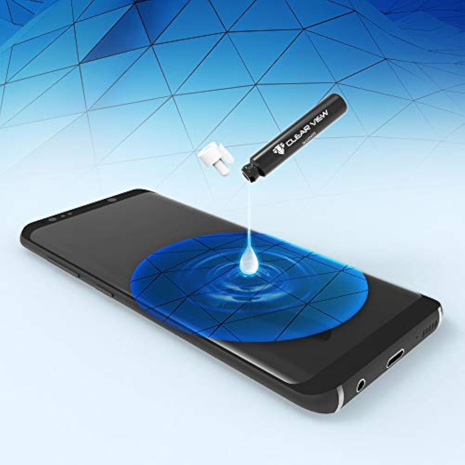 CLEARVIEW Liquid Glass Screen Protector | Covers up to 4 Devices | for All Smartphones Tablets and Watches Wipe On Nano Protection - Bottle