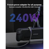 240W 90 Degree Usb C Adapter Combo-Pack, Right Angle Usb-C To Usb C Adapter, U