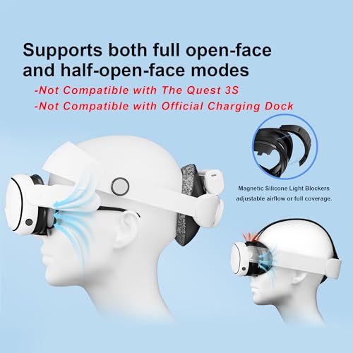 F3 V3 Magnetic Facial Interface For Quest 3, Flexible And Adaptive Frame With Multi-Material Pads, Not Compatible With Quest 3S Or Official Charging Dock