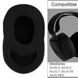 Replacement Ear Pads For Steelseries Arctis 1/3/ 5/7/ 9X/ Pro Headphones Ear Cushions, Headset Earpads (Cooling-Gel/Black)