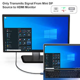 BENFEI Mini DisplayPort to HDMI Cable, Mini DP to HDMI 6 Feet Cable Compatible