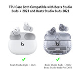 Clear Glitter Case for Beats Studio Buds 2021, Shockproof Soft TPU Case with Keychain, Compatible with Beats Studio Buds Case Cover 2023, Premium De Bayer Material, Ergonomic Design, Fashionable Shining Design, Perfect Protection for Beats Studio Buds