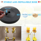 Balloon Column Stand Kit Set Of 2, 1.3Ft-5Ft Adjustable Metal Pillar Balloon Stand With Base For Floor And Table Centerpieces For Birthday Party Wedding Christmas Halloween Decorations Black