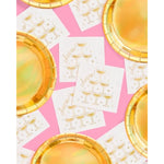 Gold Foil Cheers Napkins | 3-Ply, 50 Pcs | Bachelorette Party Champagne Coupe Decorations, Birthday Party Decor, Nye Cocktail Supplies, Celebratory Tableware