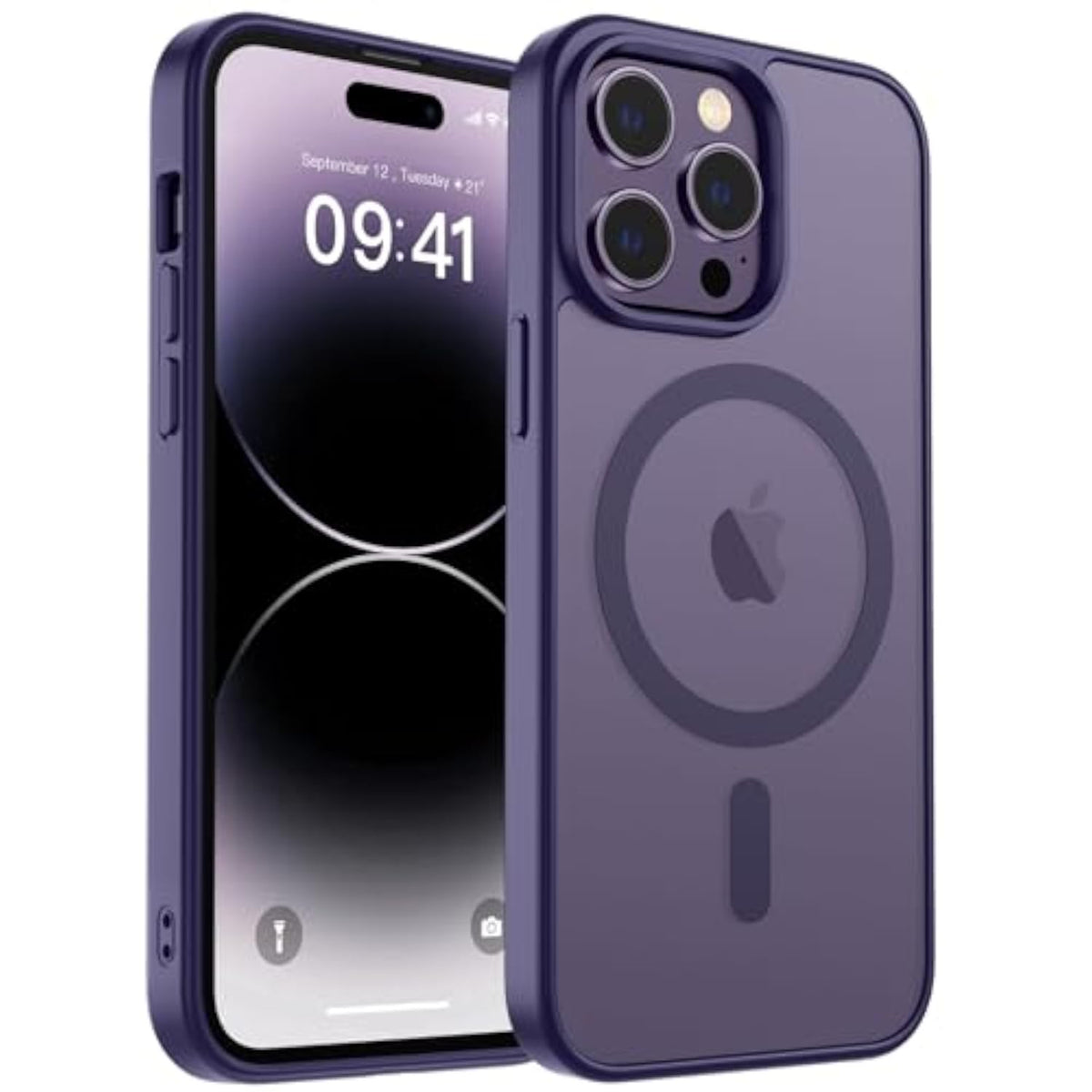 Dark Purple Magnetic Case for iPhone 14 Pro Max with Magsafe Compatibility