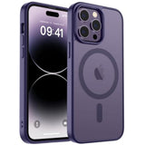 Dark Purple Magnetic Case for iPhone 14 Pro Max with Magsafe Compatibility
