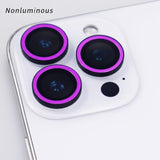 For Iphone 16 Pro / 16 Pro Max Camera Lens Protector Tempered Glass Screen Accessories Lens Cover For Iphone 16 Pro/Pro Max (3Pcs) (Purple-?Nonluminous?)