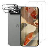For Pixel 9 Pro Xl Tempered Glass Screen Protector + Camera Lens Protector [2 + 2 Pack]Ultrasonic [Fingerprint Unlock][Anti-Scratch][Case Friendly] Clear Hd Protective Film For Google Pixel 9 Pro Xl 5G