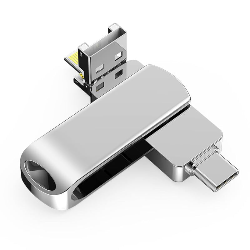 Usb Flash Drive Photo Stick For Iphone 512Gb, Metal 4 In 1 Usb Type C Thumb Dr