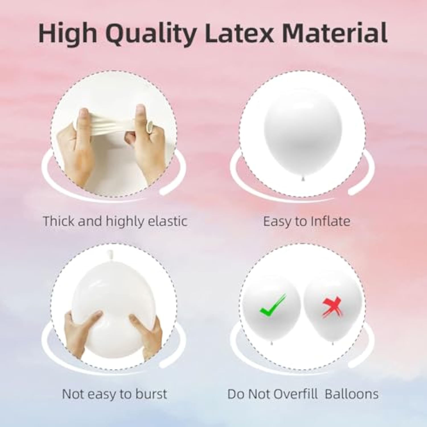 135Pcs White Balloon Garland Arch Kit, Latex Balloons in 18", 12", 10", 5" for Parties