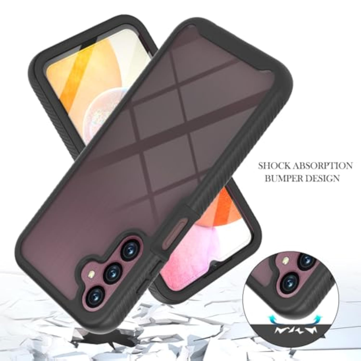 Samsung Galaxy A16 Case with Screen Protector, Purple - Full-Body Protection Phone Case for Samsung Galaxy A16 5G / A16 4G