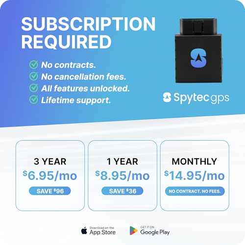Spytec Pulse Obd Gps Tracker For Vehicles, Cars, Trucks | Anti-Theft Plug-In Car Gps Tracker | Fast 2 Second Updates, Ignition On/Off Alerts, Vehicle Movements | Fleet Monitoring | Subscription Needed