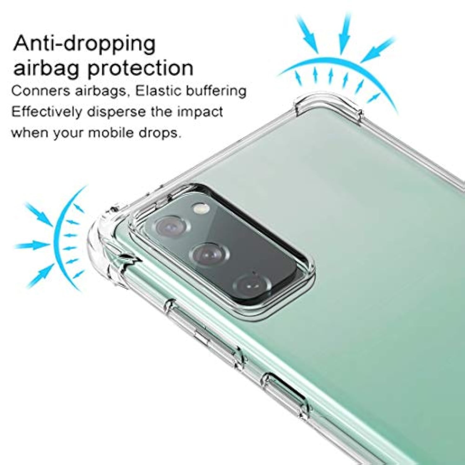 For Galaxy S20 Fe 5G Case Clear Transparent Reinforced Corners Tpu Shock-Absorption Flexible Cell Phone Cover For Samsung Galaxy S20 Fe 5G(Clear)