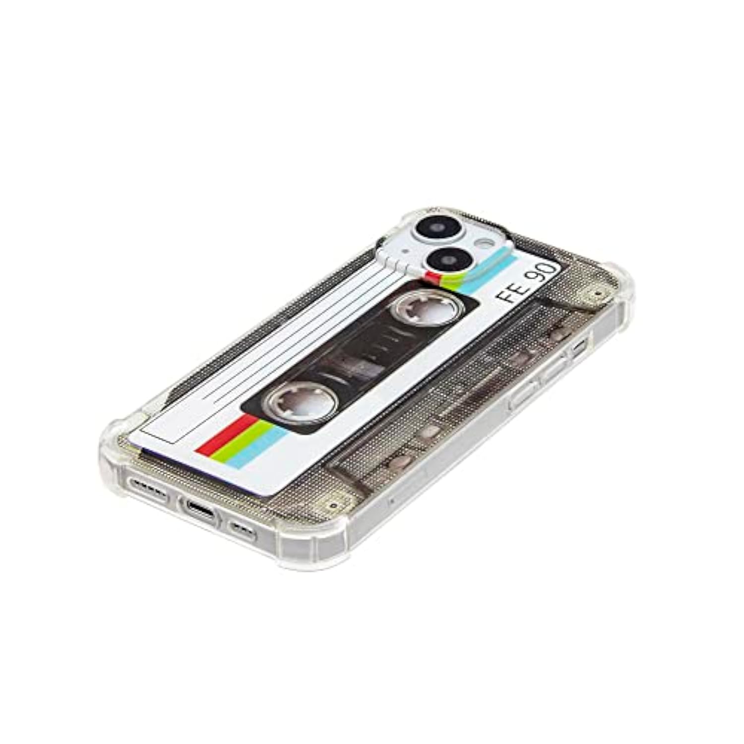 Case For Iphone 14 Matte Finish Heavy Duty Soft Back Cover With Reinforced Corners Tpu Soft Bumper Retro Cassette Tape Case Compatible With Iphone 14