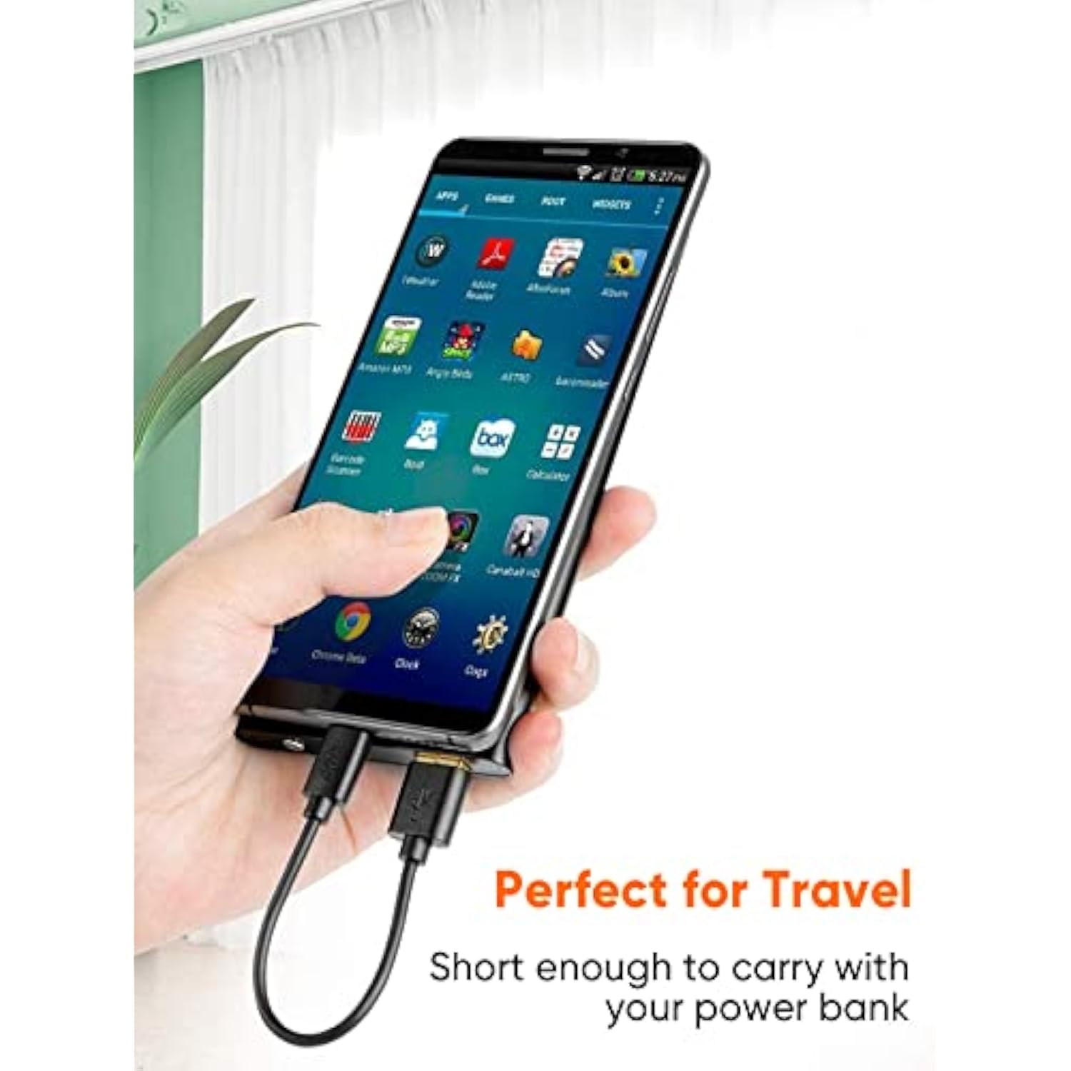 CableCreation Short USB C 6 inch, USB A to USB C Fast Charging Type C Data Cord for Power Bank, Galaxy S23, iPad Pro iPad mini, iPad Pro,iPhone 15/16,Android Auto/Cellphone,PS5 Controller