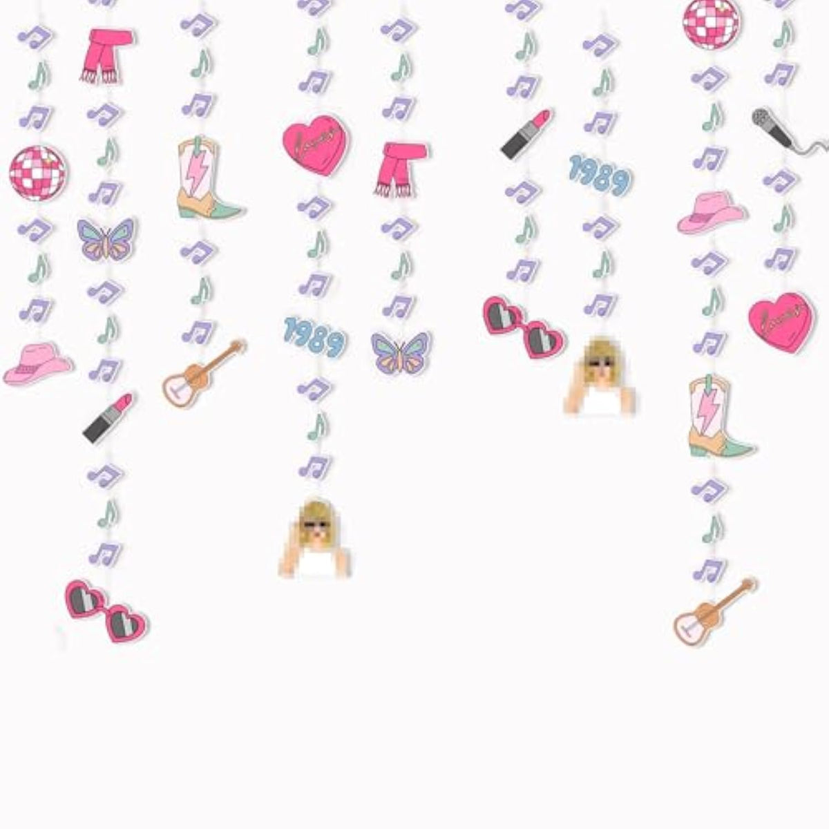 6-Pack Singer-Themed Hanging Decorations – Music Party Garland for Birthdays, Bachelorette & Photo Booth
