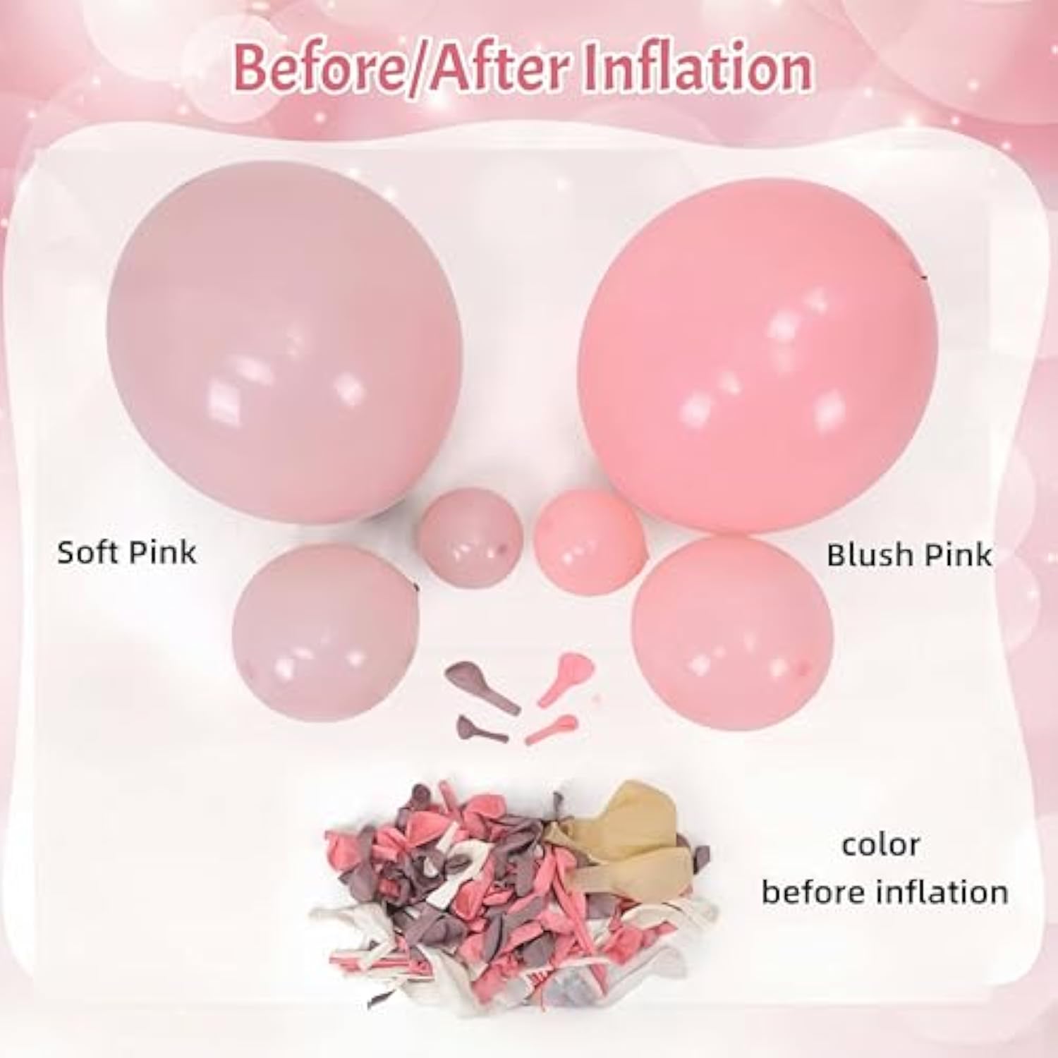 Pastel Pink And White Coquette Balloons Arch, 134 Pcs Light Baby Dusty Pale Pink Bow Balloon Garland Mit 18 Inch Clear Balloons *5, Long Balloon As Bow Decor For Girls Just Wanna Be One Birthday