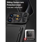 iPhone 15 Pro Max Case with Wallet and 4-Card Holder, Black