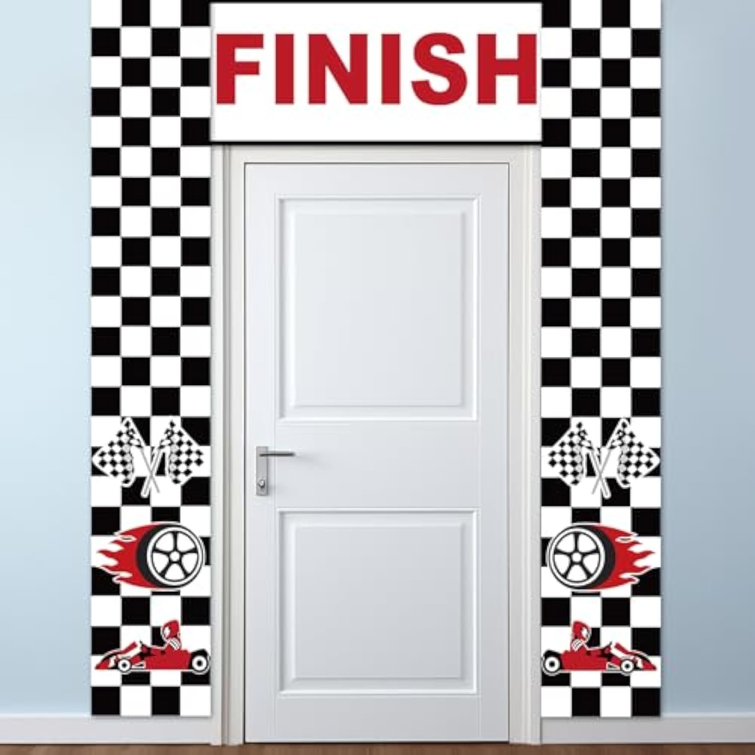 3 Pcs Race Car Birthday Party Decorations Checkered Flags Backdrop Racing Themed Photo Booth Props Let'S Go Racing Hanging Banner Background For Boys Fan Baby Shower One Happy Dude Party Supplies