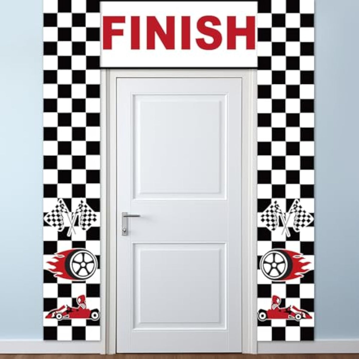 3 Pcs Race Car Birthday Party Decorations Checkered Flags Backdrop Racing Themed Photo Booth Props Let'S Go Racing Hanging Banner Background For Boys Fan Baby Shower One Happy Dude Party Supplies