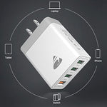 Usb Wall Charger, 40W 4-Port Fast Charger Block, Multiport Usb Cube Power Adapter Wall Charger Plug Charging Block For Iphone 15 14 13 12 11 Pro Max Xr Xs Max 8,Samsung,Android Phones