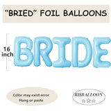 Macaron Blue Bride Balloons Wedding Bachelorette Balloons Letter Balloon Bridal Shower Decorations For Bride Party Decoration Wedding Party Decorations Engagement Balloon Sets-5 Pcs