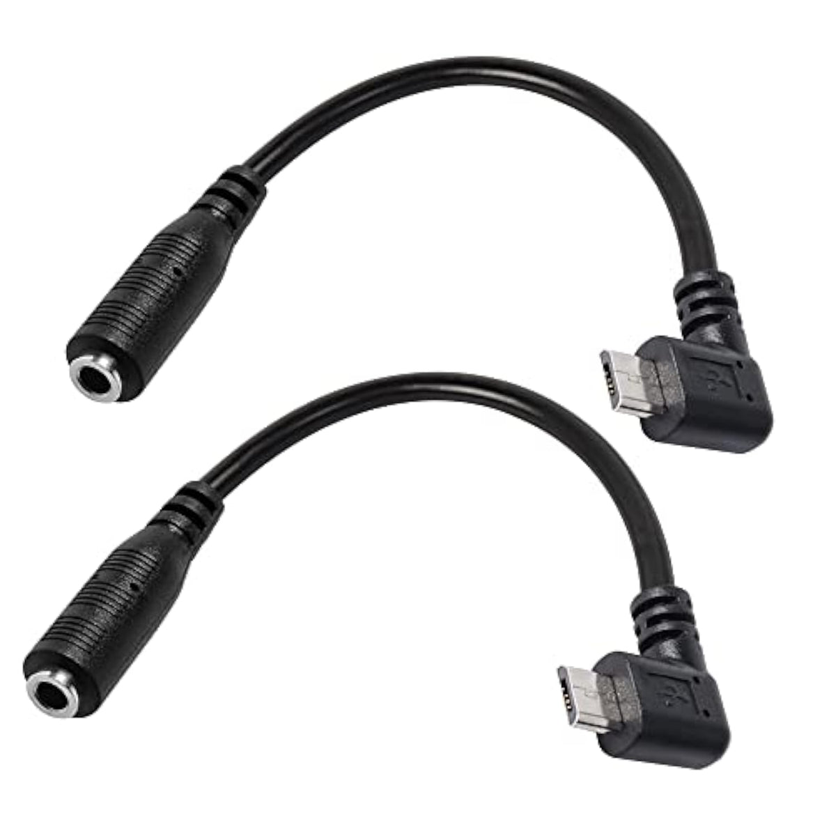 Micro Usb Male To Aux 3.5Mm Audio Cable Cord, 2 Pack 1/8" 4 Pole Trrs Female T