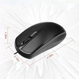 Wired Mouse, Ergonomic Computer Mouse, Usb For Right Or Left Hand, With Durable Clicks For Pc, Computer, Laptop, Desktop, Chromebook, Notebook, Mac(Black)