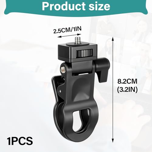 Selfie Phone Light Clip Portable Clip-On Light for Phone, Camera, Laptop, Webcam, Tripod with 1/4" Thread Mount, Compatible for Zoom or Video Call