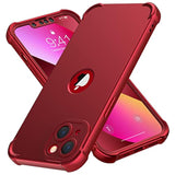 For Iphone 13 Case, With [2 Screen Protectors] [15 Ft Grade Drop Test] [Camera Protection] 360° Full Body Shockproof Slim Thin Phone Case Iphone 13 Cover 6.1"- Red