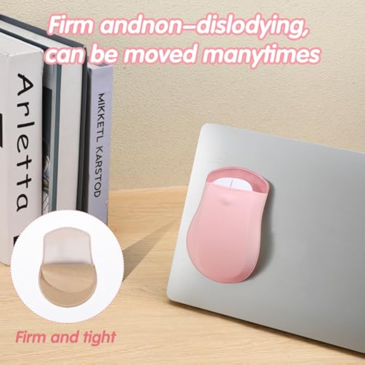 Mouse Holder For Laptop Universal Stick-On Mouse Pouch For Laptop, Reusable Adhesive Mouse Pockets For Wireless Mouse, Computer Office Home