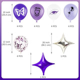 Purple Butterfly Party Decor with Bad Idea Right Banner and Printed Balloons