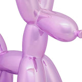 Halloween Balloon Dog Figurine, 11" Purple Resin Balloon Animal Statue Decoration