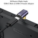 90 Degree Usb C Adapter (2 Pack), Usb C Male To Usb C Female Right Angle Conne