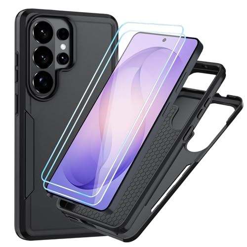 for  Galaxy S26 Ultra Case with HD Screen Protector, Military Grade Heavy Duty Shockproof Phone Case, Full Body Drop Protection Cover,Black