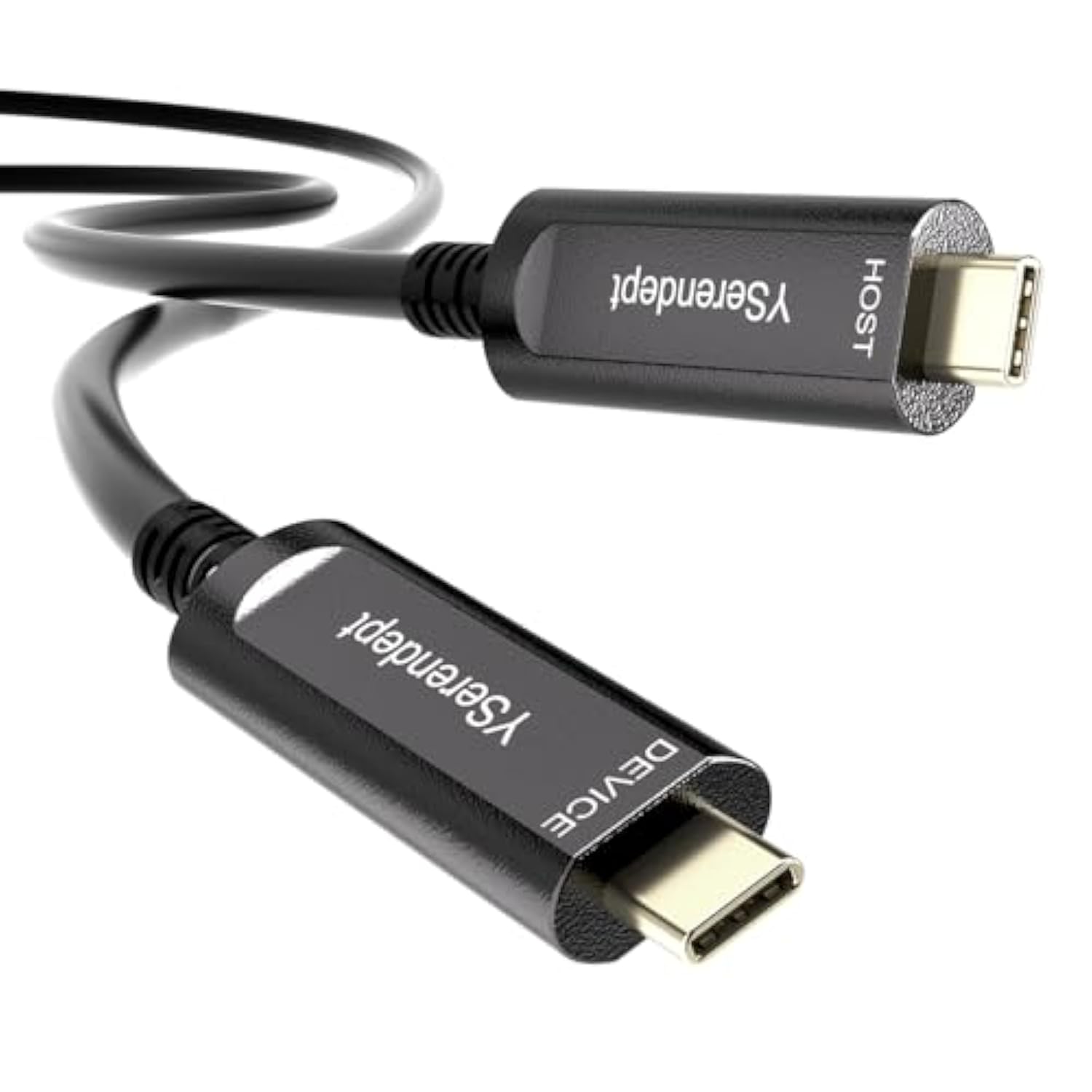 Fiber Optic Usb C Cable 50Ft,10Gbps High Speed Active Optical Data Transfer,Compatible With Logitech Cameras,Webcams,Hubs,Hdds,Ar/Vr,Projectors,Printer,Black