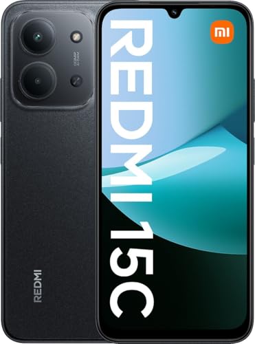 Redmi 15C 4G LTE (Compatible with Tmobile Tello Mint & Global) (128GB + 4GB) Unlocked Dual SIM 6.9" 50MP (Midnight Black)