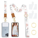 Phone Lanyard Wrist Strap Crossbody, Be Kind Cell Phone Lanyard For Around The Neck Wristlet Adjustable Strap, Rainbow Cute For Keys Id Badges Accessories