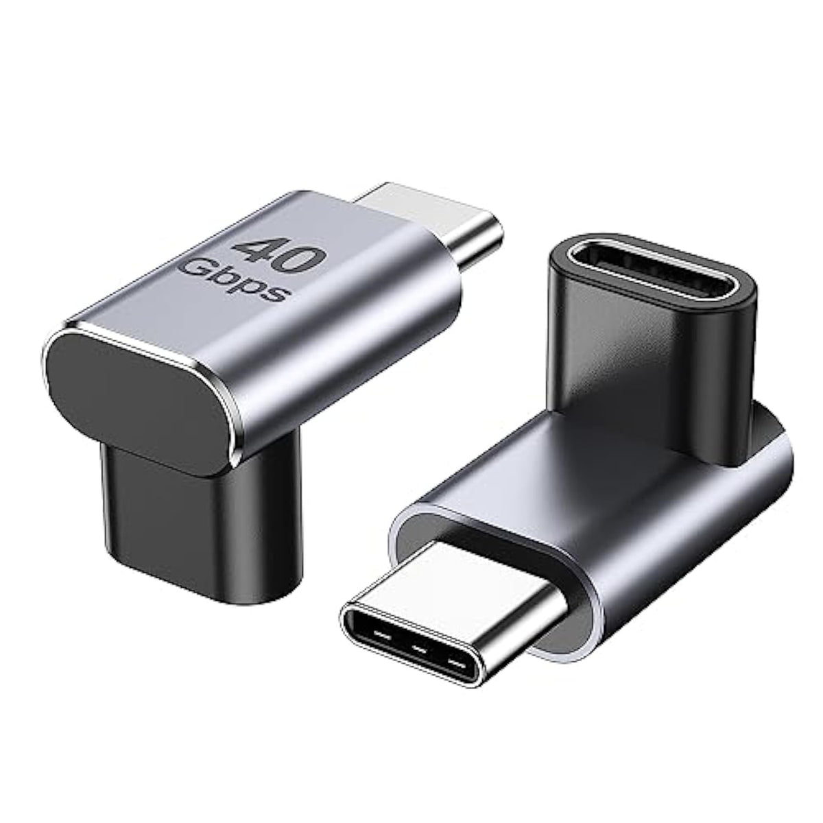 90 Degree Usb C Adapter, Right Angle Usb C Male To Female Extender 240W, Usb4