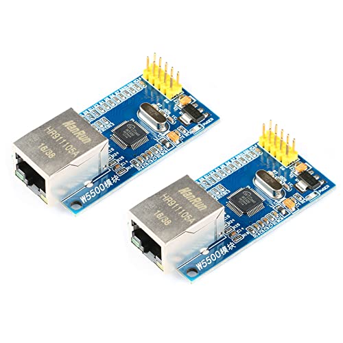 2Pcs W5500 Ethernet Network Module Spi Interface Full Hardware Tcp/Ip Protocol 3.3V 5V W5500 Stm32 Microcontroller Ethernet Network For Arduino