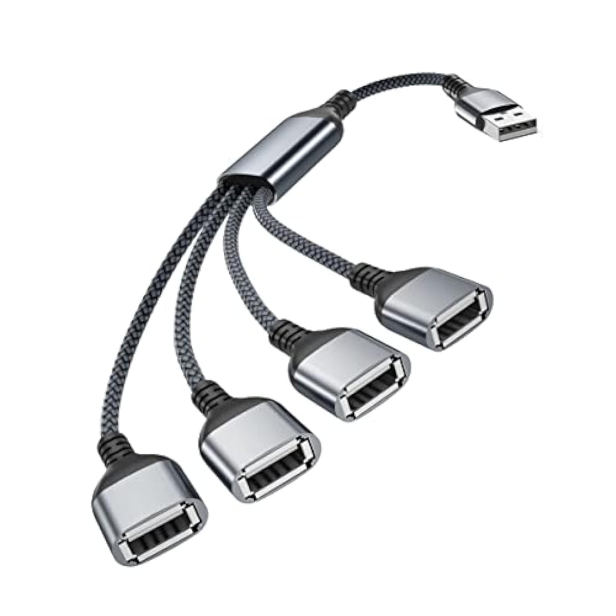 Usb Splitter Y Cable 1Ft,1 Male To 4 Female Usb-A Expander Hub,Multi Usb Port
