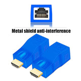 Hdmi Extender Over Cat5E/6 2-Pcs, Ethernet To Hdmi Rj45 Ethernet Network Adapt