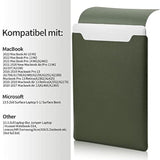 13.3-14" Laptop Sleeve, Padded Case, Thin Portable Versatile Bag Compatible With 2022 Pro 14 Inch/2015 Pro 13.3 Inch/2015 Air 13.3 Inch (Dark Green)