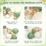 Sage Green Birthday Decorations With Balloons, Banner, Fringe Curtains, Confetti Balloons, Glue Dots, Ribbon, Decorative Strips For Women'S Birthday Parties