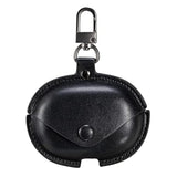 Leather Case For Beats Studio Buds/Studio Buds Plus 2021/2023, Full-Body Soft Shell Protective Leather Case Cover With Keychain Compatible With Apple Beats Studio Buds Charging Case Black