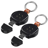 Hkhyoo Charger For Fitbit Versa 3 & Fitbit Sense,Portable Travel Replacement Usb Charging Dock For Fitbit Watch, Magnetic Wireless Fast Charger For Fitbit Versa 3 & Sense(2 Pack, A-03, Black