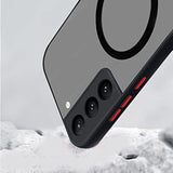 Galaxy S9 Case Magnetic [Support Magsafe Charger] Wireless Anti-Scratch Shockproof Matte Clear Camera Lens Protector Slim Thin Protective Phone Cover Case For Samsung Galaxy S9 5.8"-Black
